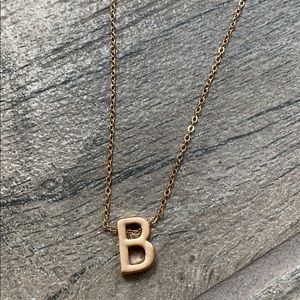 Letter B necklace and earring set